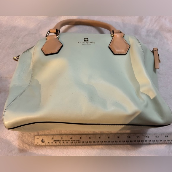Kate Spade Mint Green/Brown Leather Catherine Street Pippa Satchel​ - Picture 2 of 11